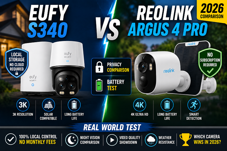 Eufy S340 vs Reolink Argus 4 Pro